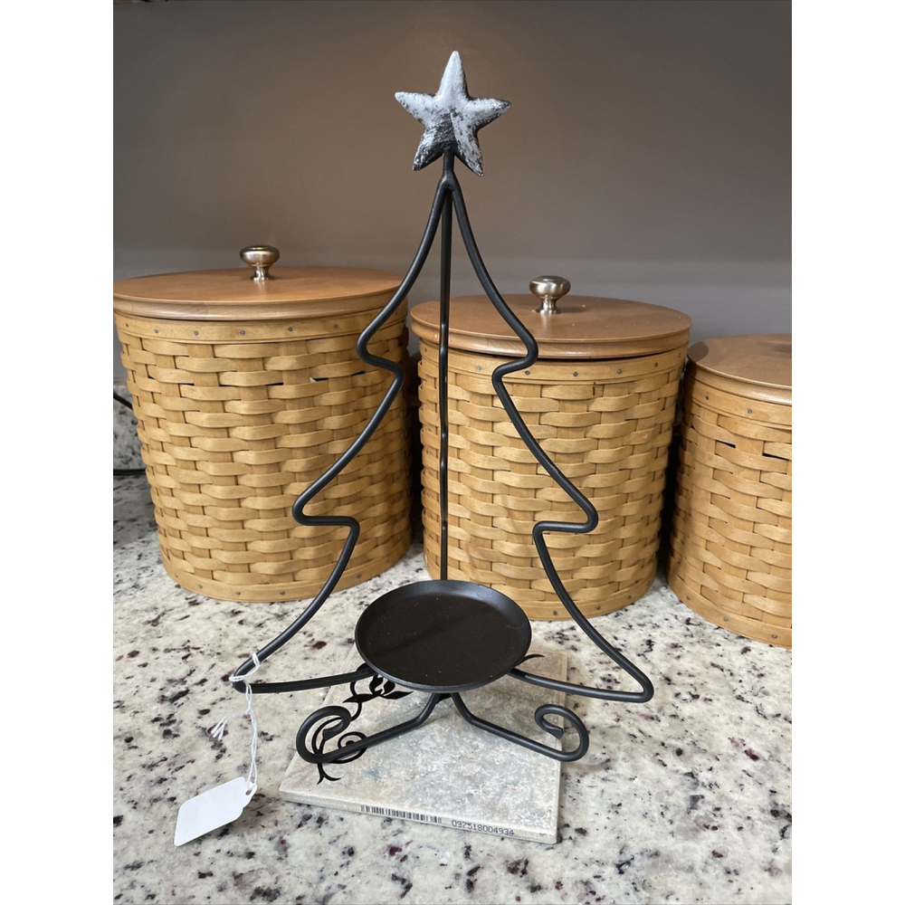 LONGABERGER BLACK WROUGHT IRON FROM FOUNDRY COLLECTION CHRISTMAS TREE